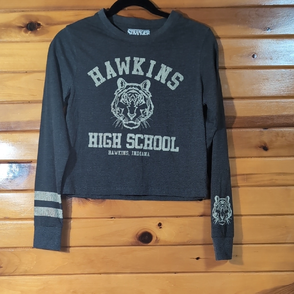 Stranger Things Gray Long Sleeve Shirt
